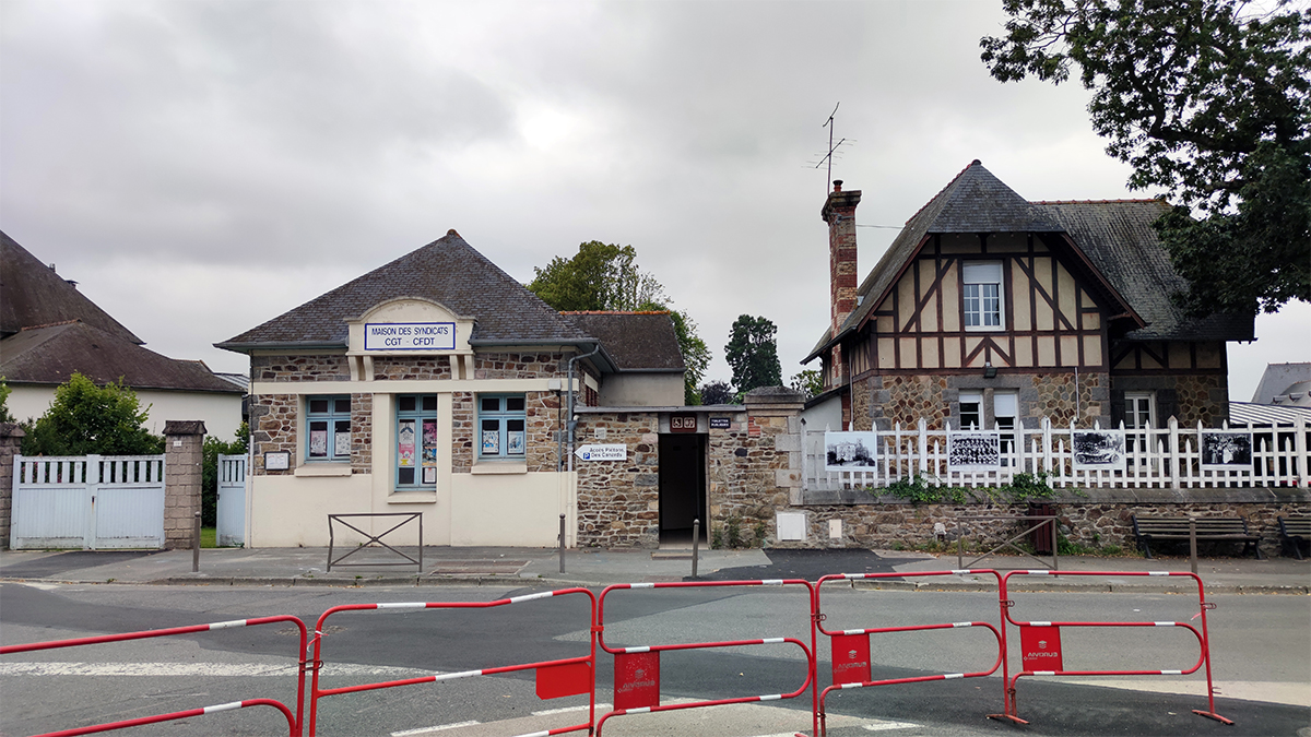 Photo de l'emplacement de la future entrée de la Liaison douce du Haras de Lamballe-Armor