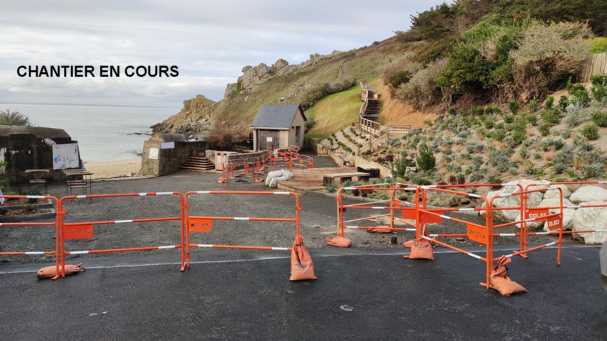Port Morvan travaux en cours accès plage 2022 1