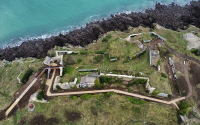 Le Fort d’Arboulé sur la Pointe de la Varde est enfin accessible au public. Conservatoire du littoral. Mandataire Marie LENNON Architecte du Patrimoine, co-traitance Atelier INEX et C.A.L.C. Architecture & Patrimoine